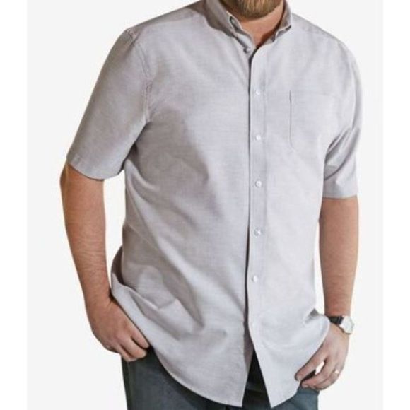 Kingsize KS Signature Short-Sleeve Dress Shirt Size 17 Tall - Picture 4 of 5